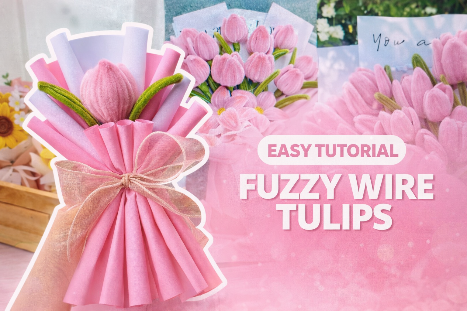 DIY Fuzzy Bouquet Tutorial